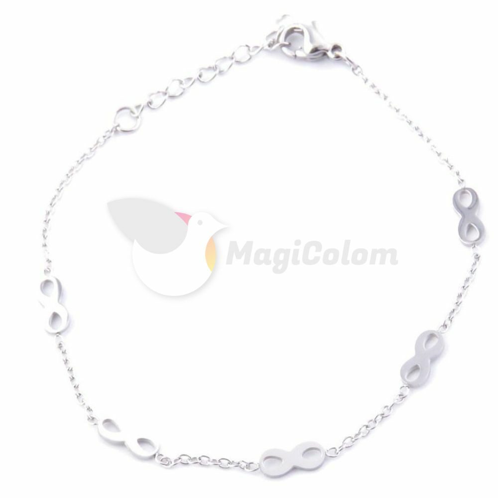 Pulsera con Dijes Infinito de Acero