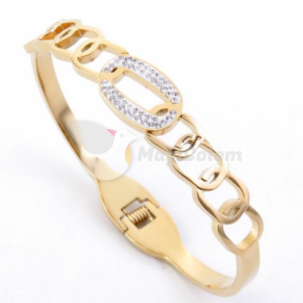 Pulsera Diseño Elegante Cadena con Brillantes