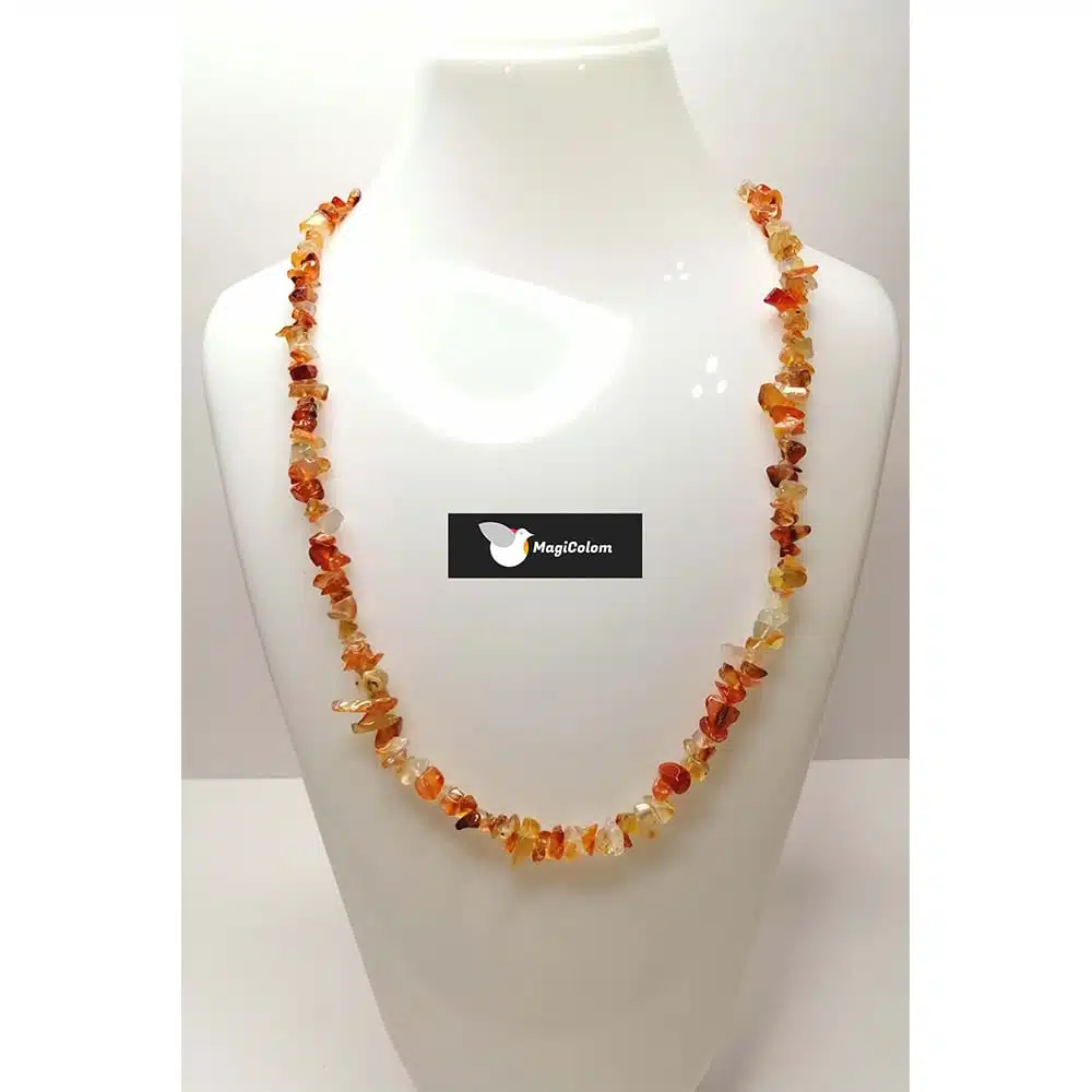 Collar Mineral chip Carneola