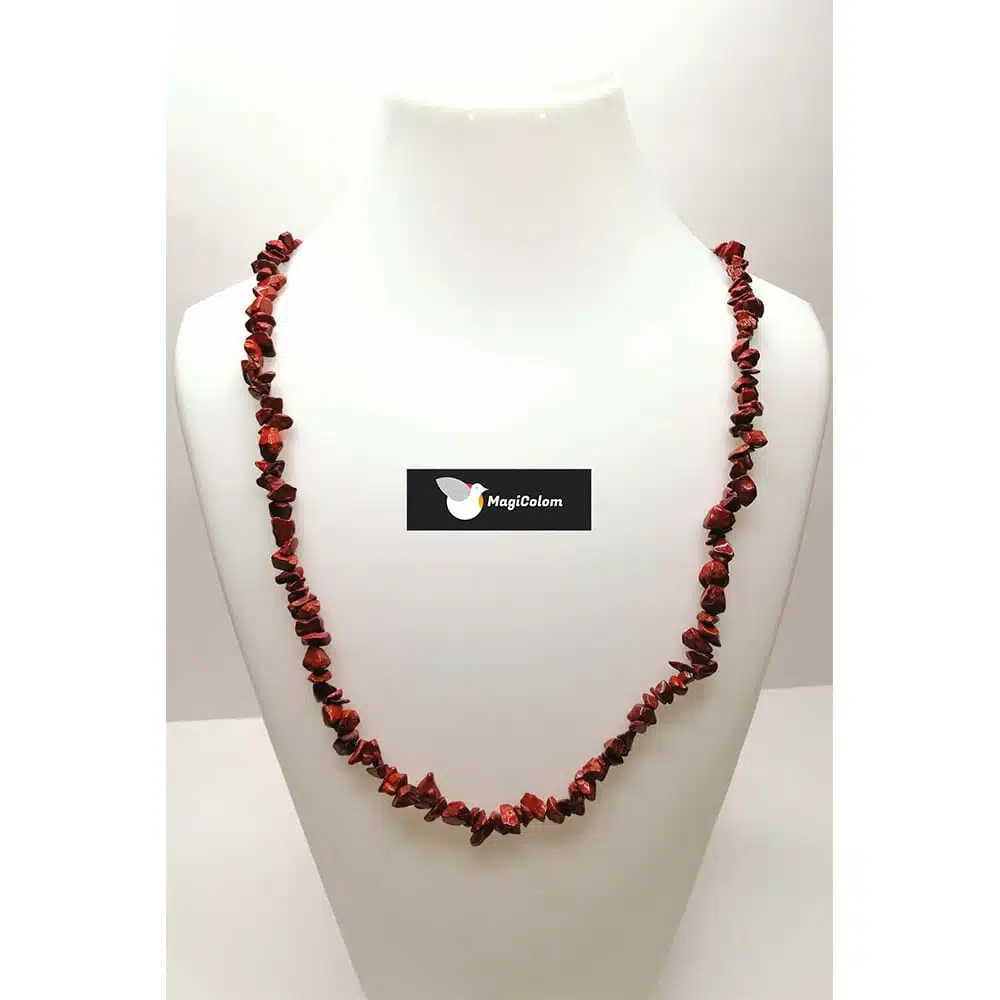 Collar Mineral chip Jaspe Rojo