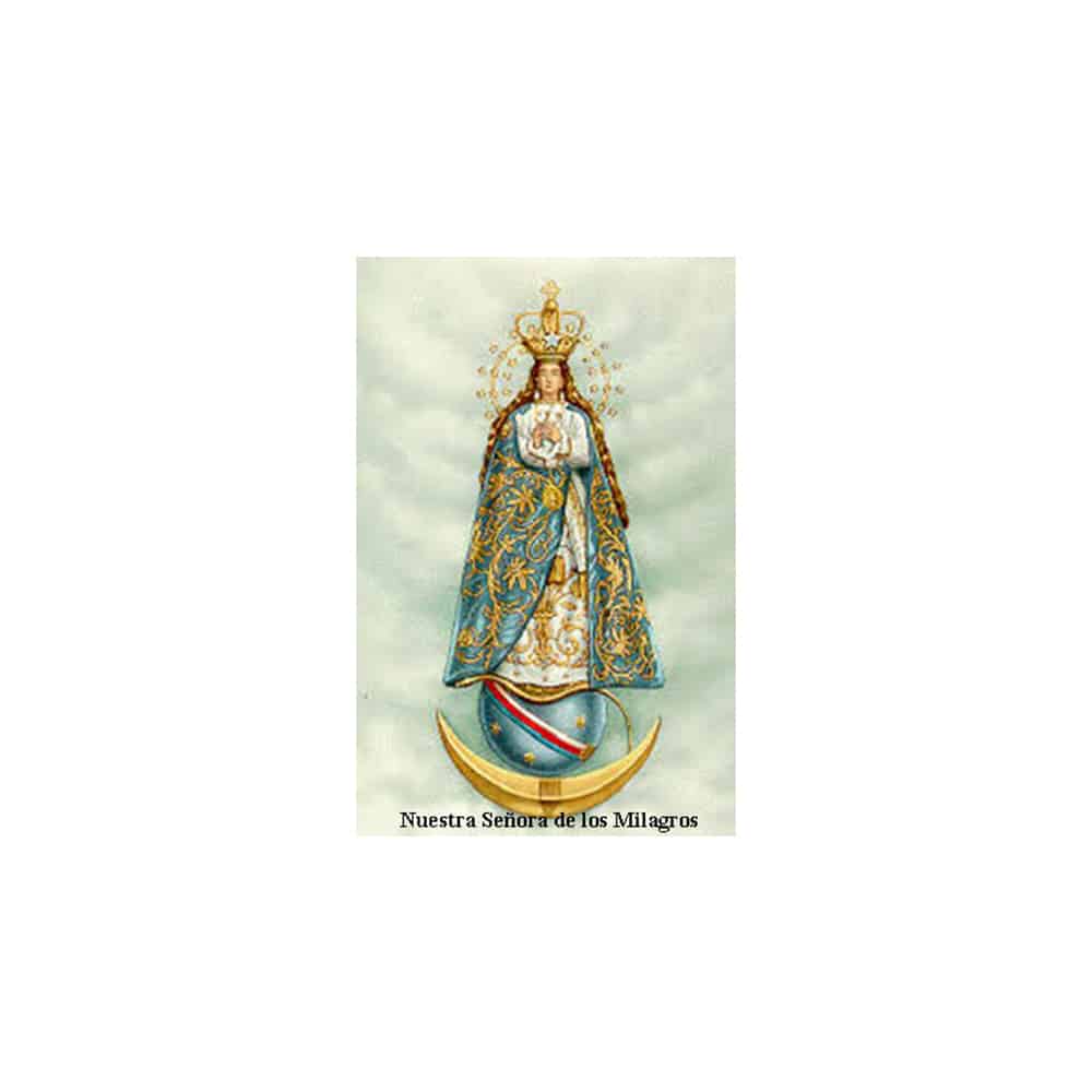 Estampa Plastificada Nuestra Señora de los Milagros