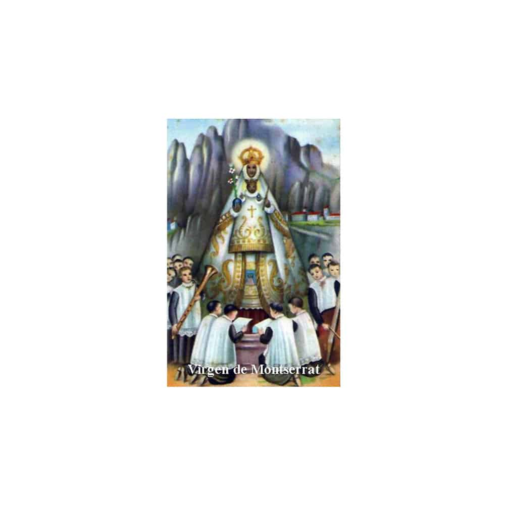Estampa Plastificada Virgen de Montserrat