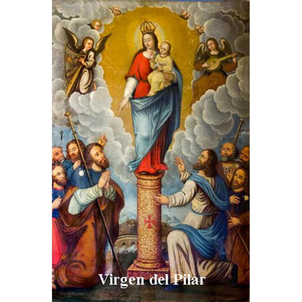 Estampa Plastificada Virgen del Pilar