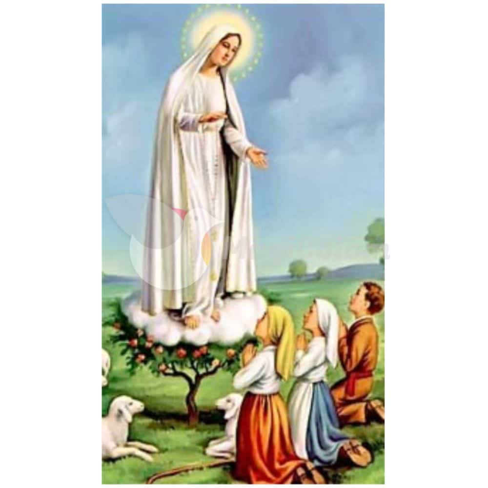 Estampa de la Virgen de Fátima Plastificada