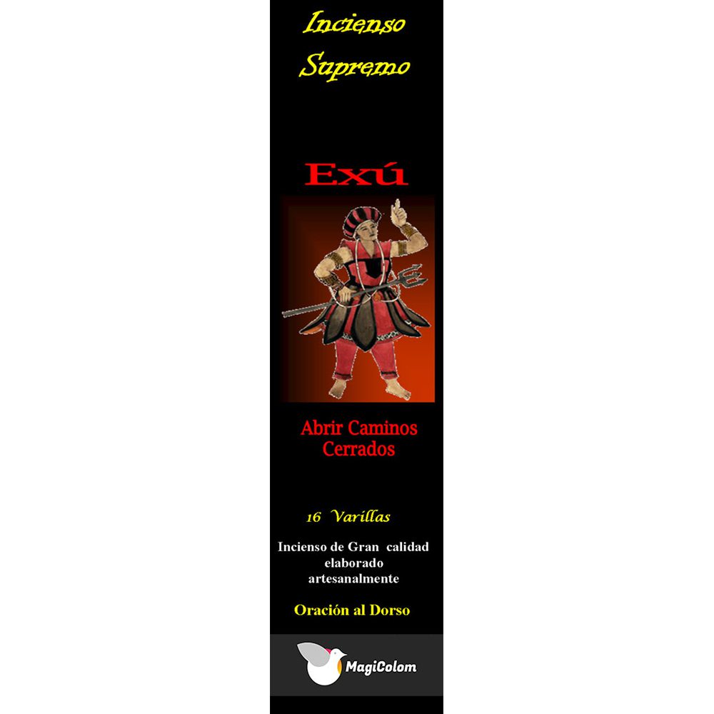 Incienso de santería Exú con oración