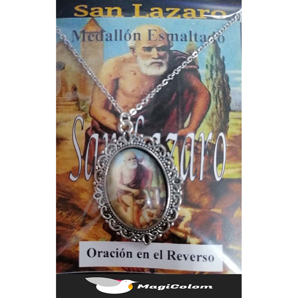 Medallón Esmaltado San Lázaro