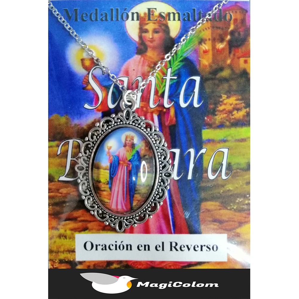 Medallón Esmaltado Santa Bárbara