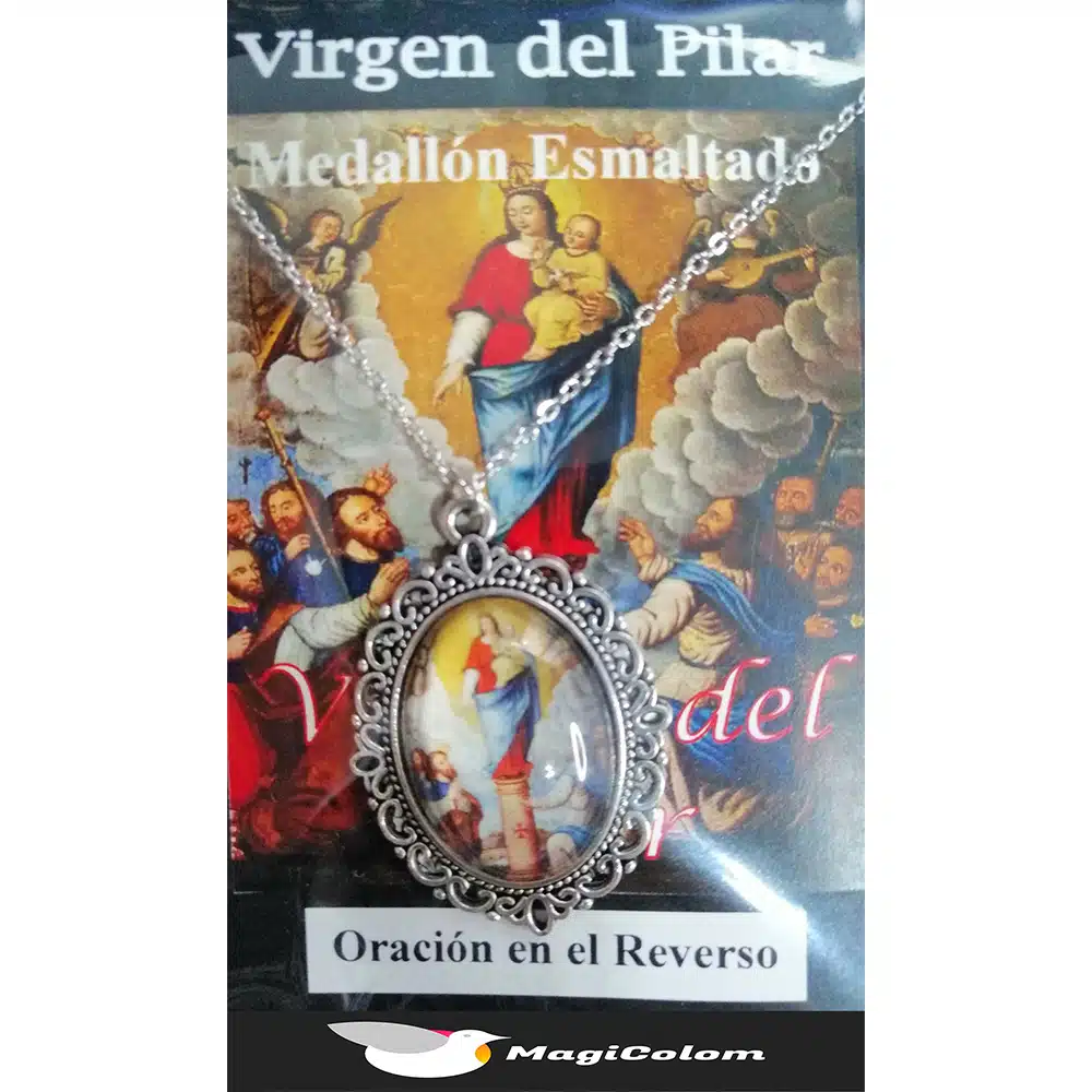 Medallón Esmaltado Virgen del Pilar