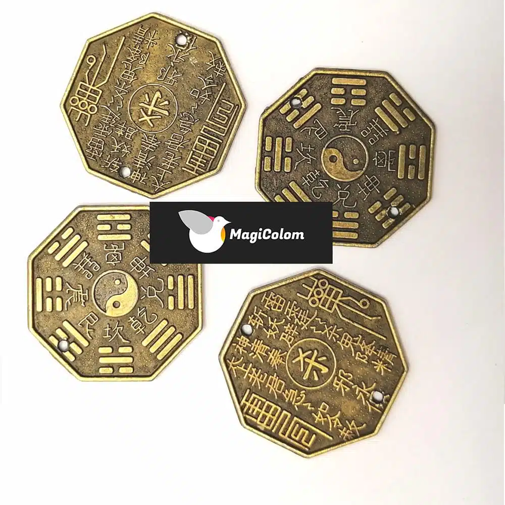 Moneda Chinas con Símbolo del Ying Yang