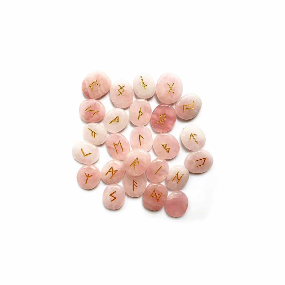 Kit Runas Artesanales Cuarzo Rosa