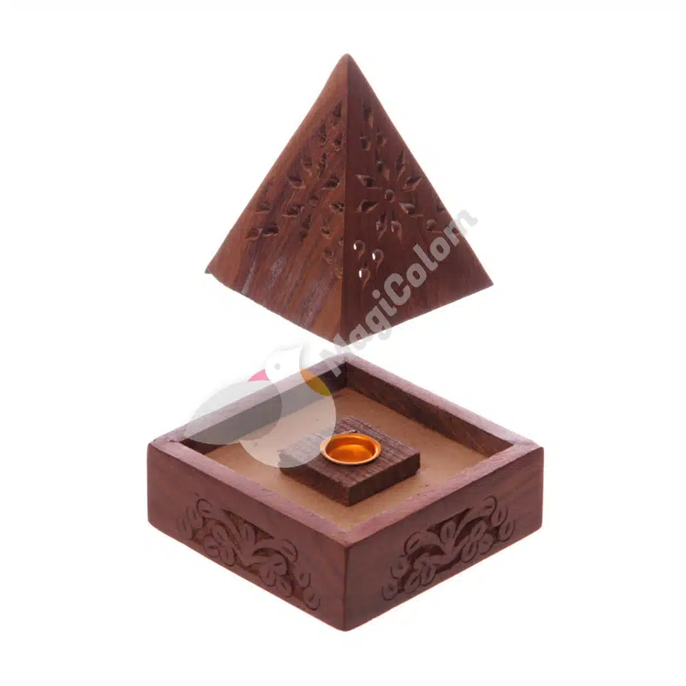 Caja Pirámide Portainciensos, Quemador de Cono y Varilla