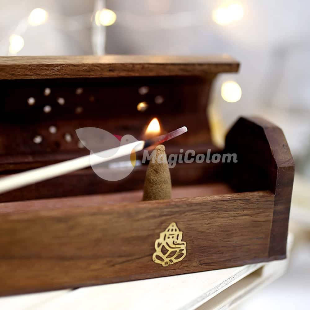 Caja de humo madera Ganesha