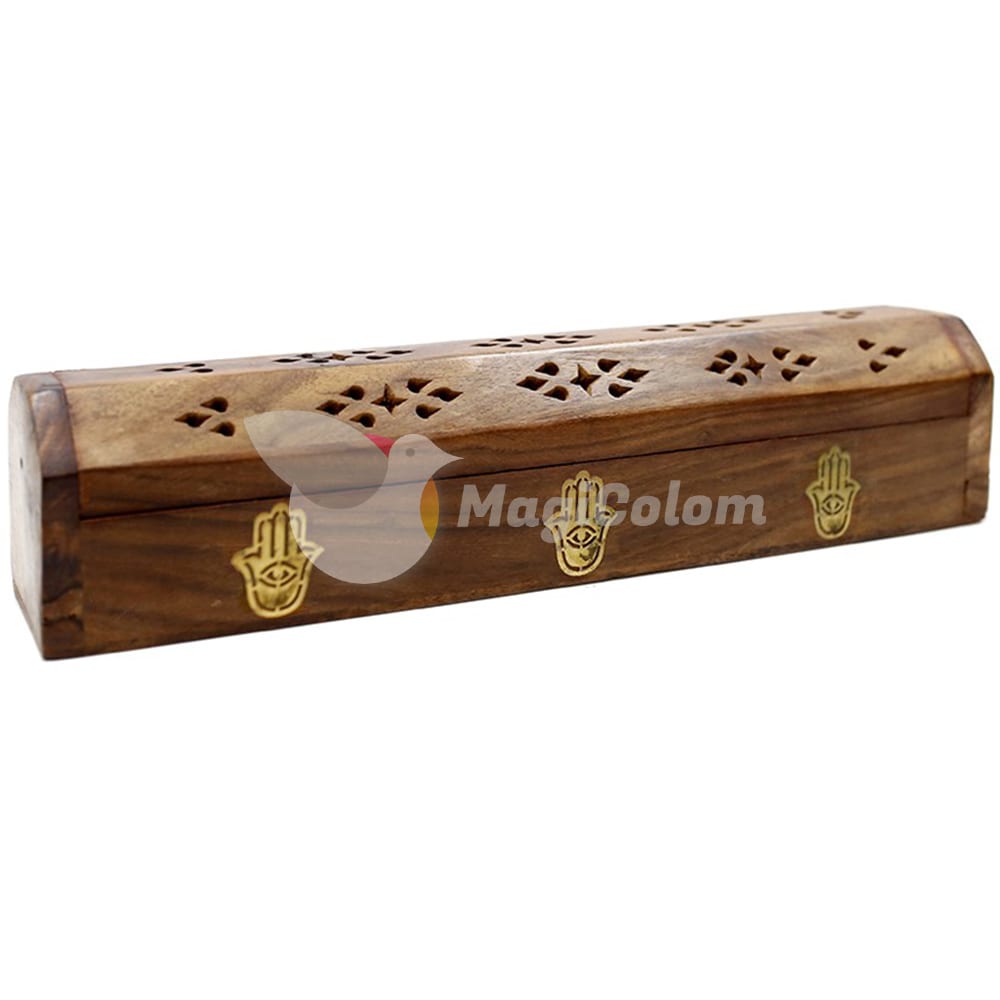 Caja de humo madera Mano de Fátima
