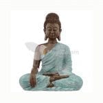 Figura Buda Tailandés Marrón y Turquesa Amor
