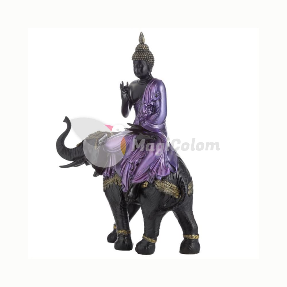 Figura Buda Tailandés Sobre Elefante