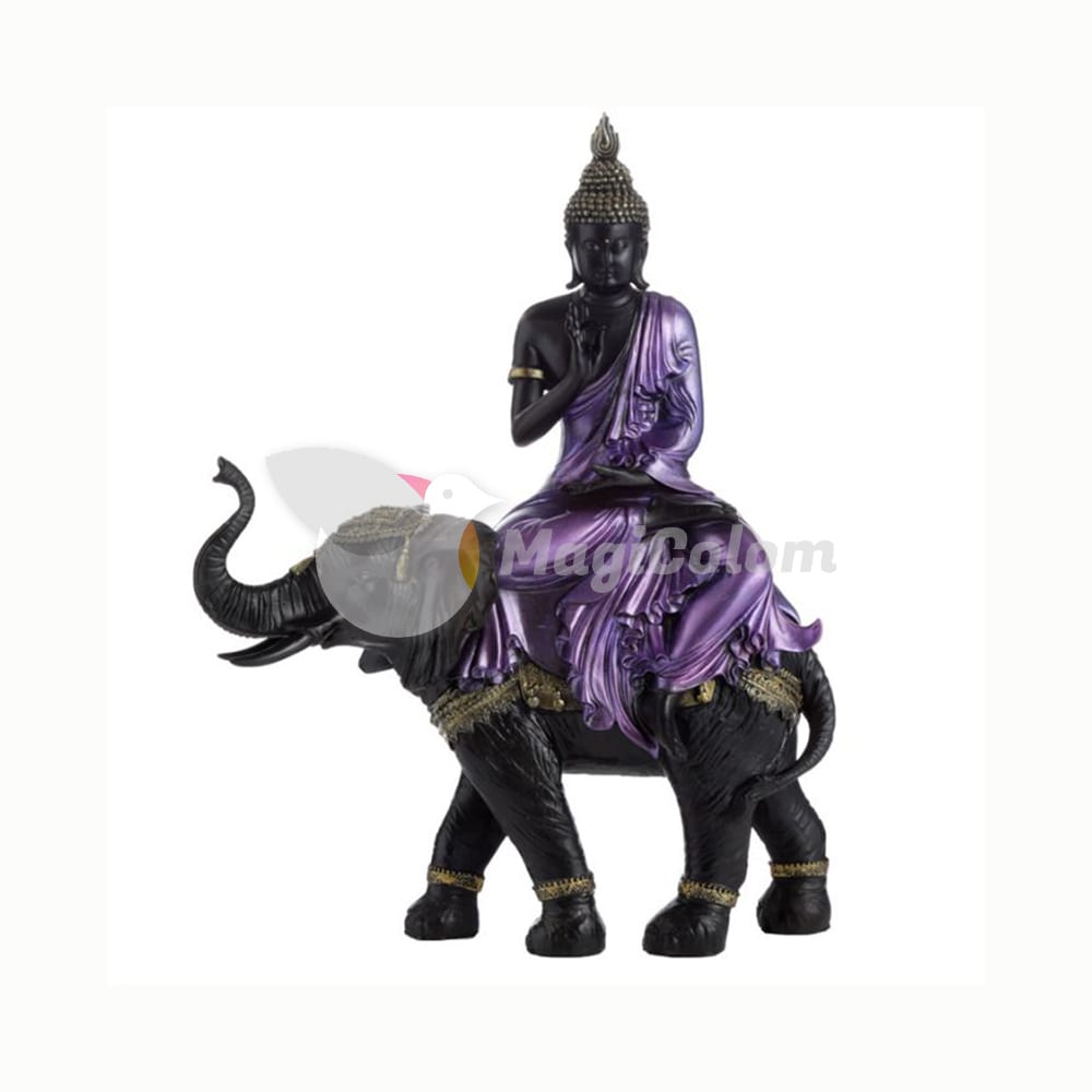 Figura Buda Tailandés Sobre Elefante