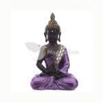 Figura Buda Tailandés Contemplación. Negro y Morado
