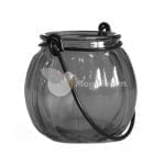 Portavelas Calabaza Cristal Gris