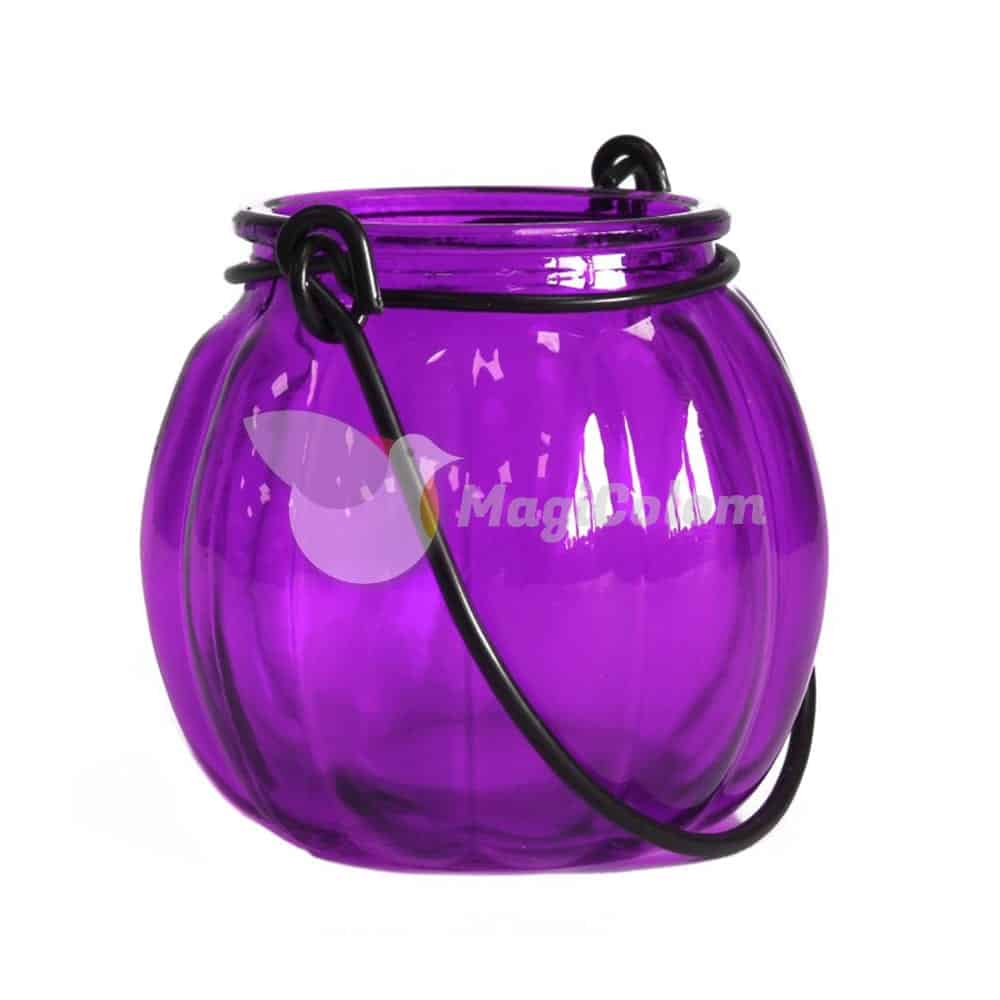 Portavelas Calabaza Cristal Violeta