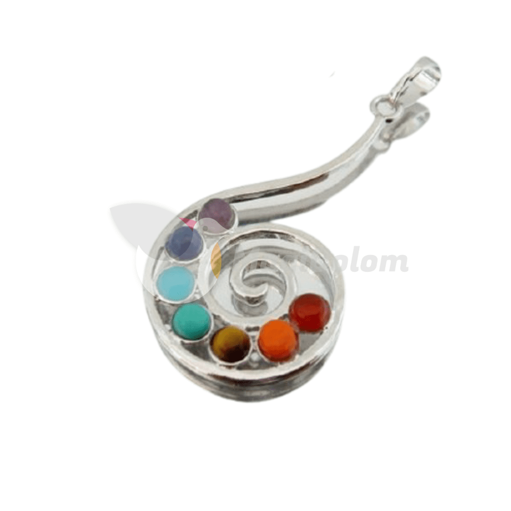 Colgante 7 chakras Espiral