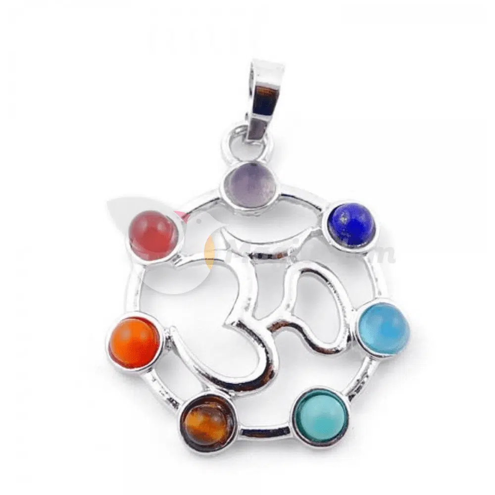 Colgante 7 Chakras Om con Circulo