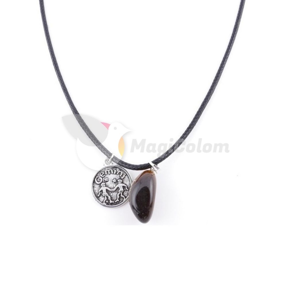 Collar Amuleto Geminis y Ojo de Tigre