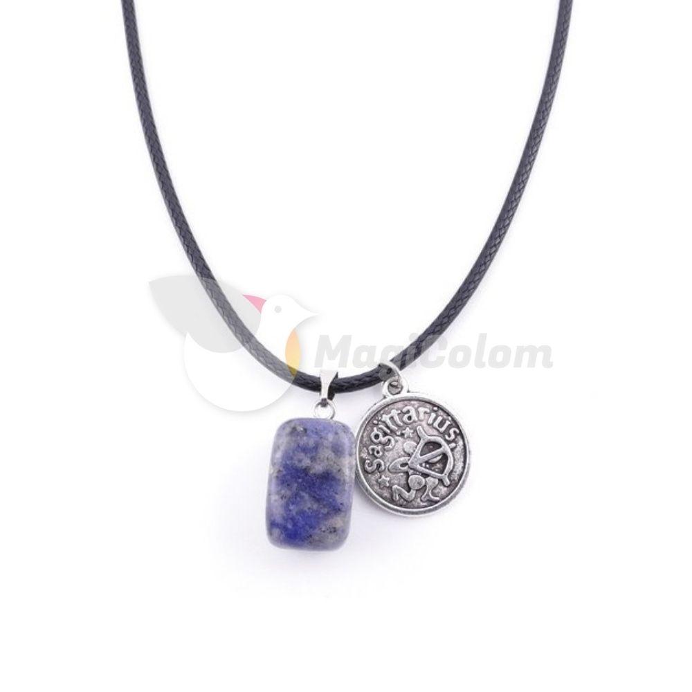 Collar Amuleto Sagitario y Piedra Lapislázuli