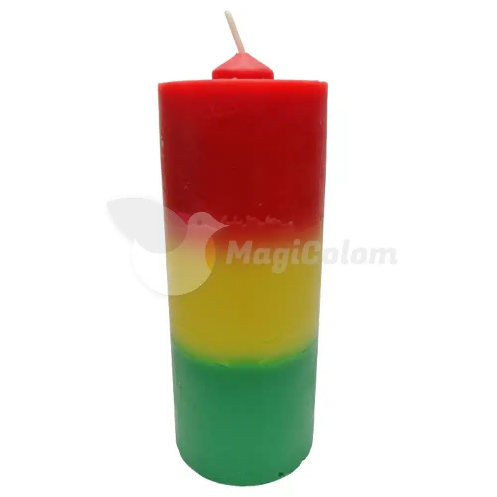 Velón Verde Amarillo Rojo Especial Esotérico