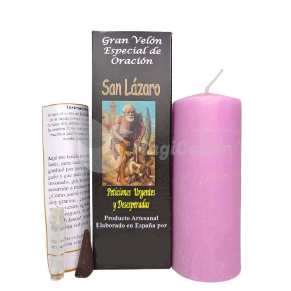 Velón con Oración San Lázaro