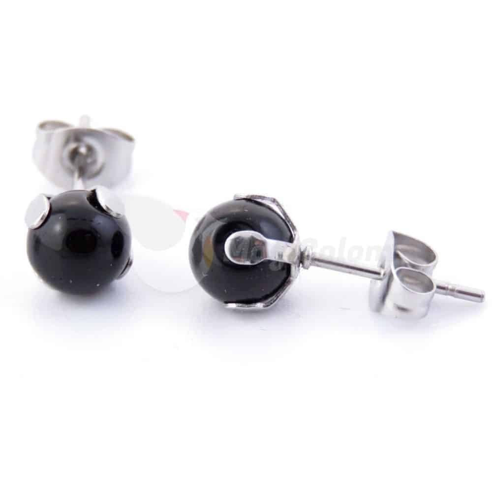 Pendientes Acero con bola Onix