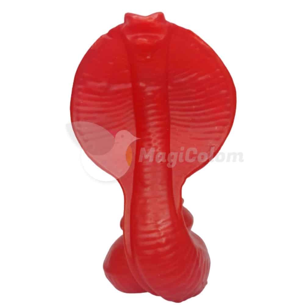 Figura de Cera Artesanal Cobra Roja Grande de 19 x 14 cm.