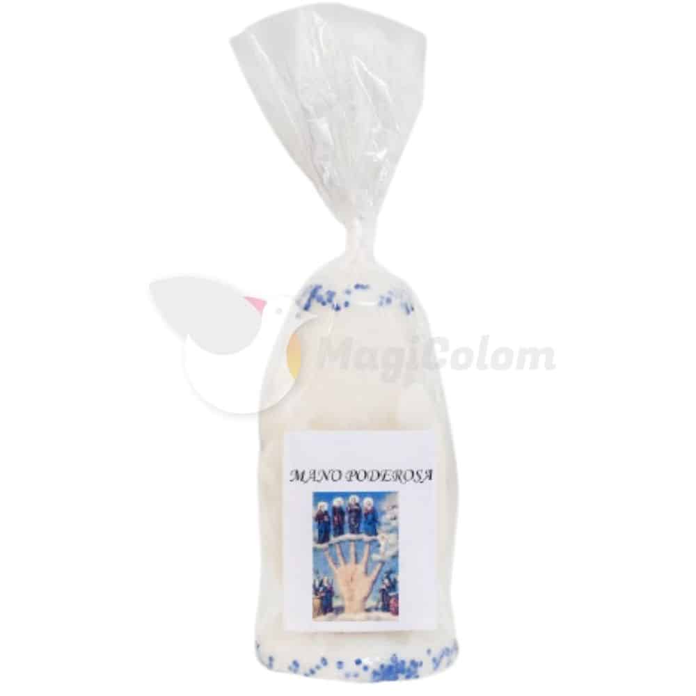 Velón mano poderosa blanca 2