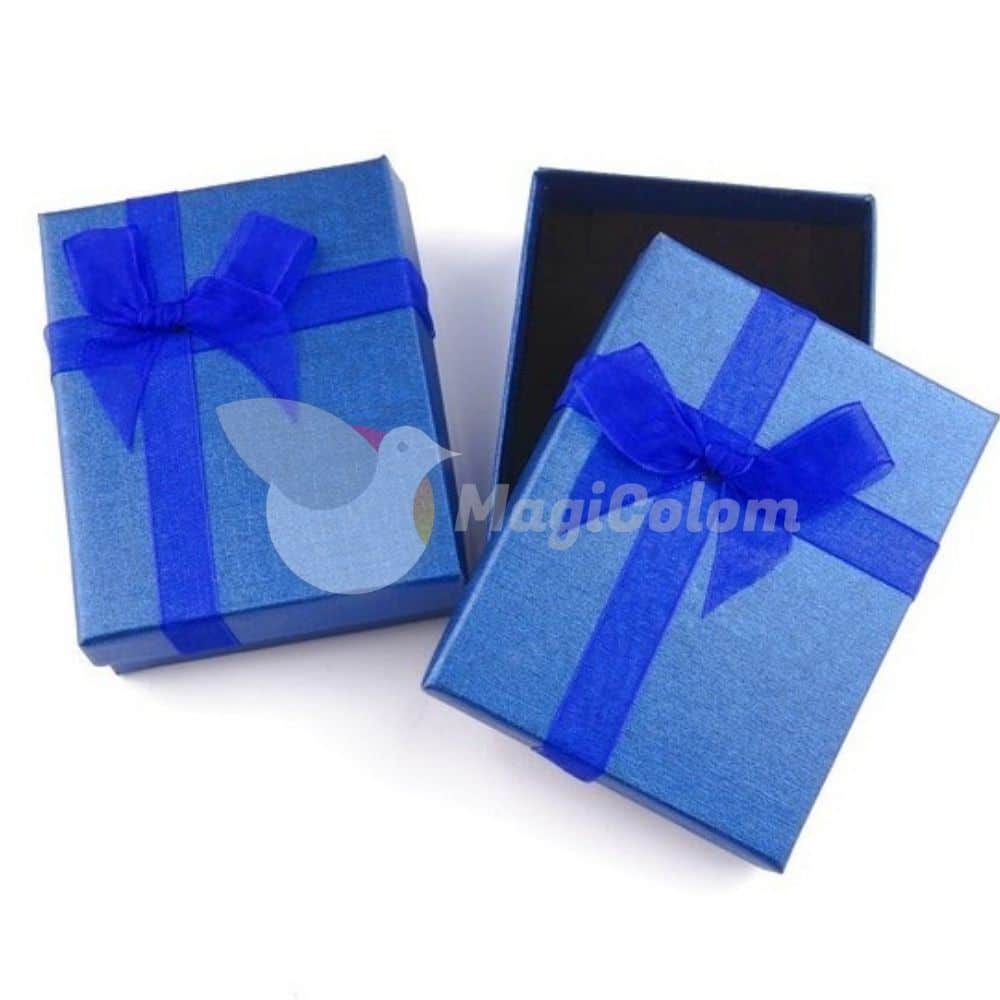 Caja Regalo para Juegos de Bisuteria 7 x 9 cm Azul