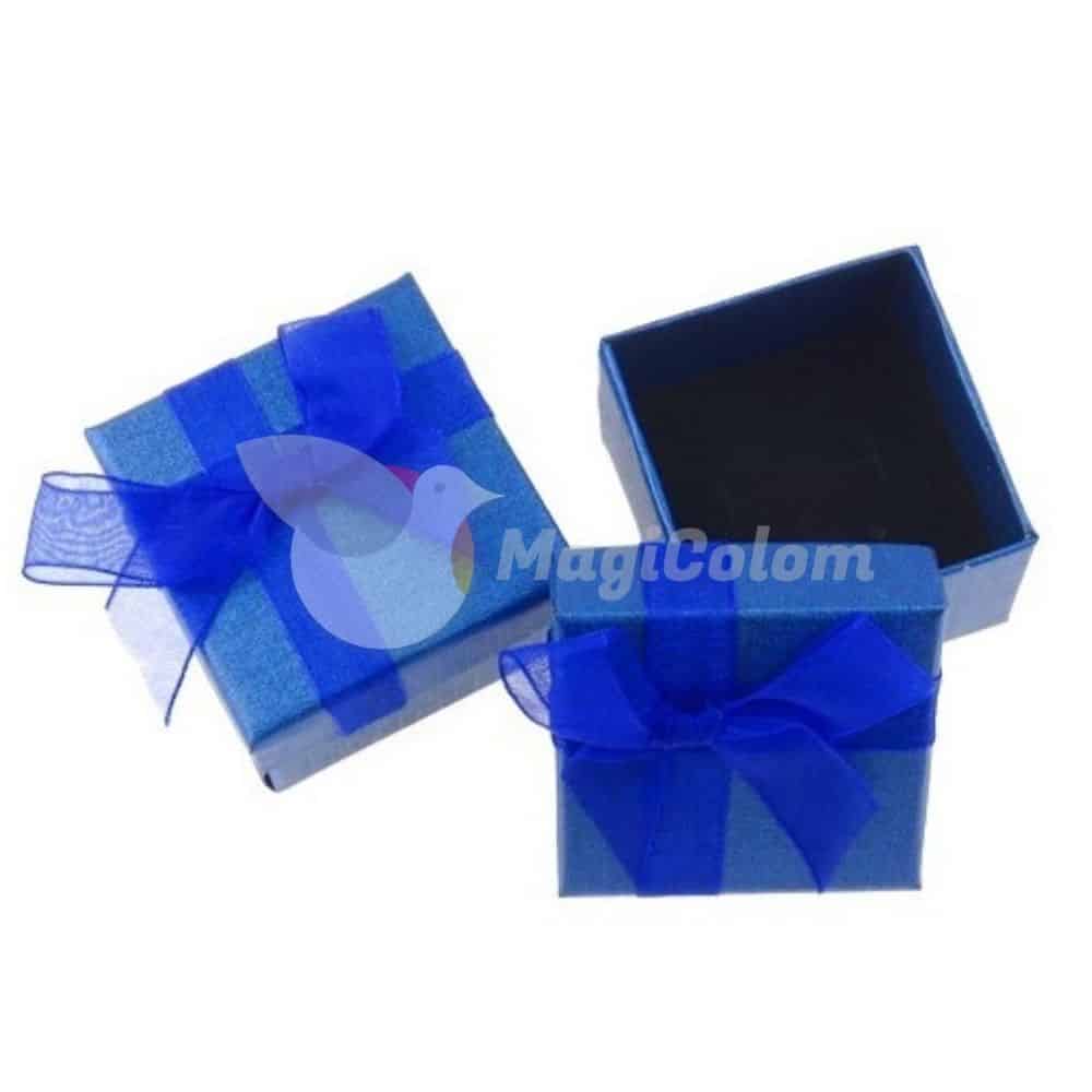 Caja Regalo para Pendientes 5 x 5 cm Azul