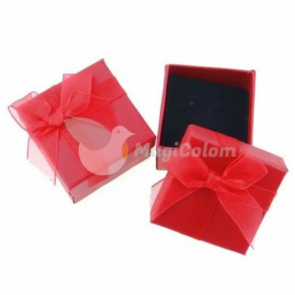 Caja Regalo para Pendientes 5 x 5 cm Rojo