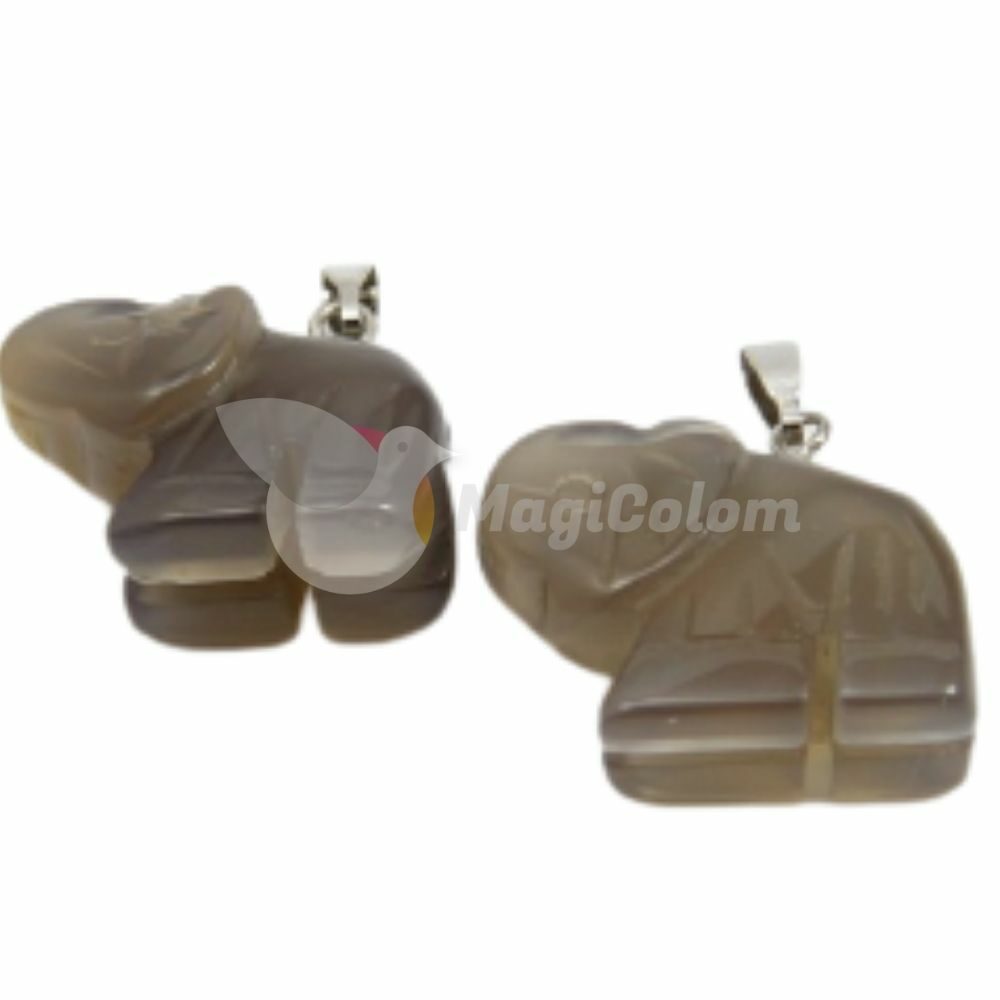 Colgante Elefante Engarzado Fluorita