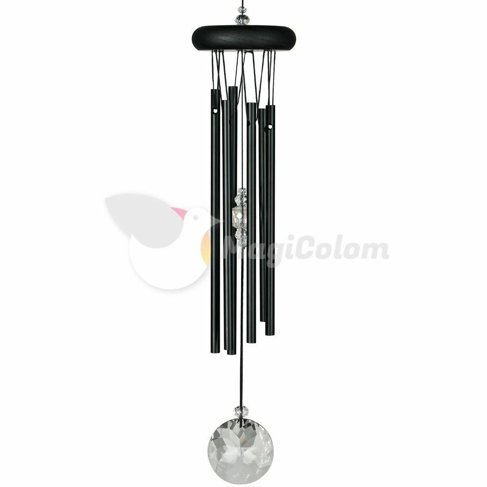 Campana de Viento Meditación Cristal Negra