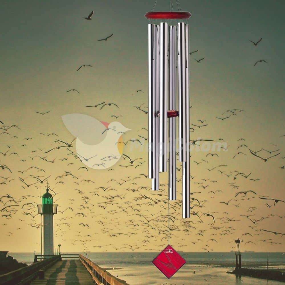 Campana de Viento Neptuno Plateado 3
