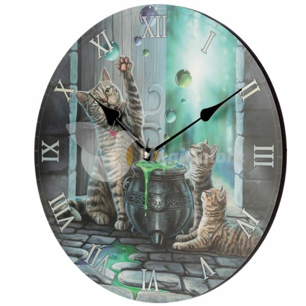 Reloj de Pared Gatos Jugando con Burbujas 1