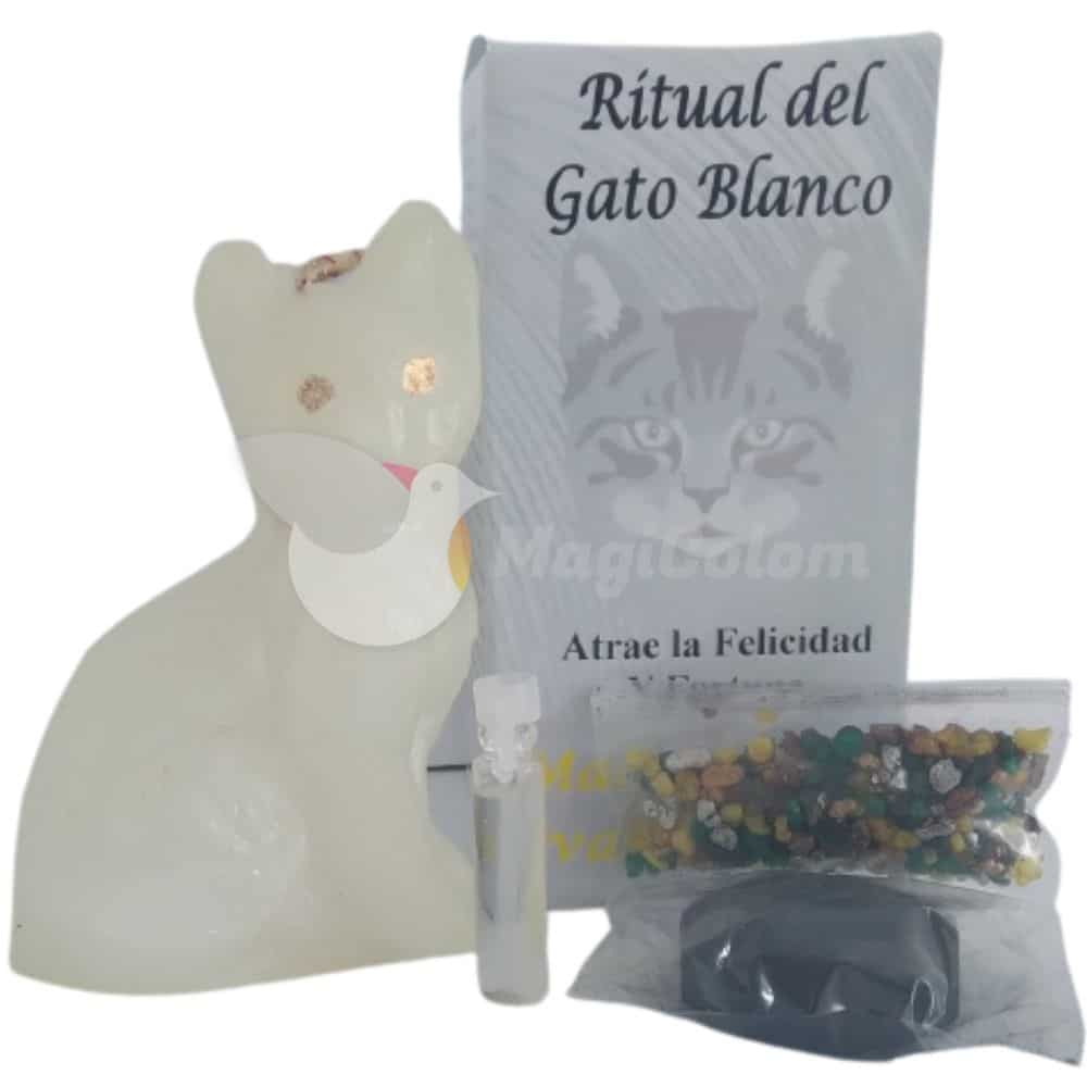 Ritual Gato Blanco Atraer Felicidad y Fortuna