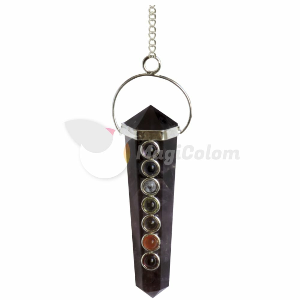 Pendulo Chakras Biterminado Amatista