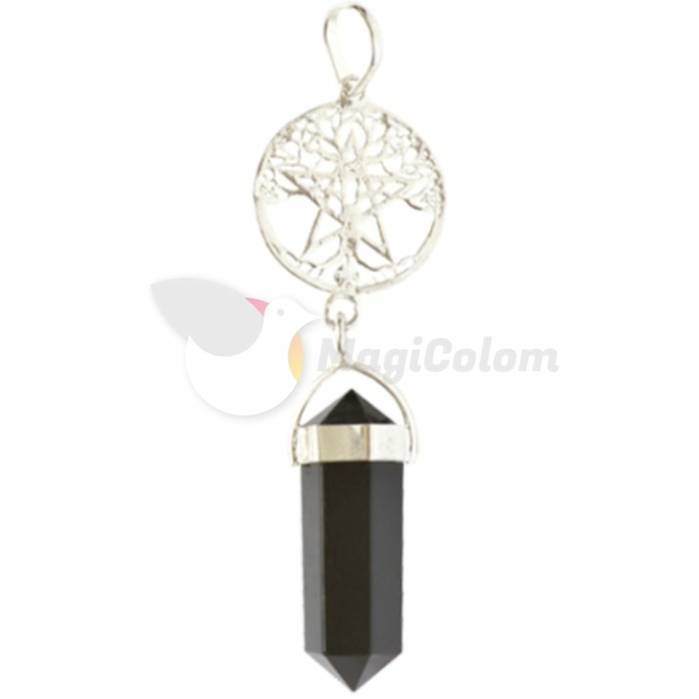 Colgante Shungit Punta con Árbol de la Vida