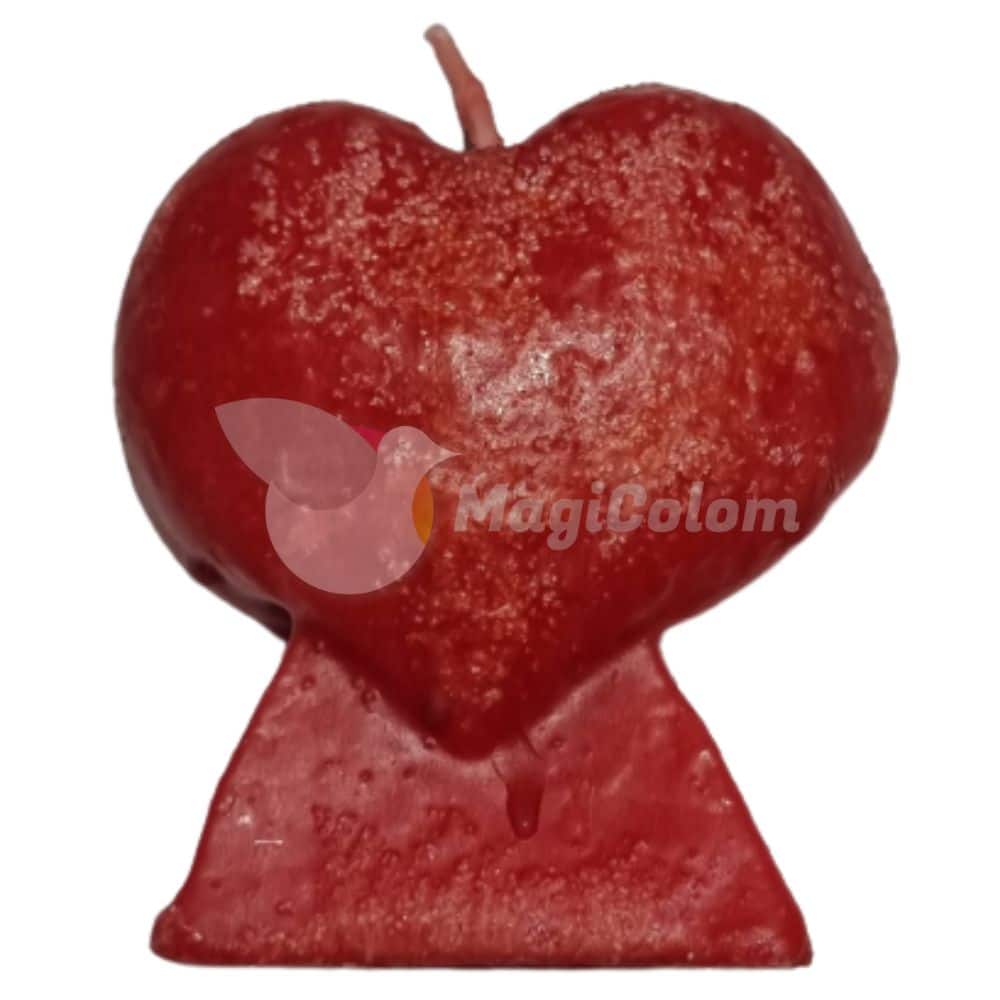 Vela Corazón Azúcar y Canela Roja
